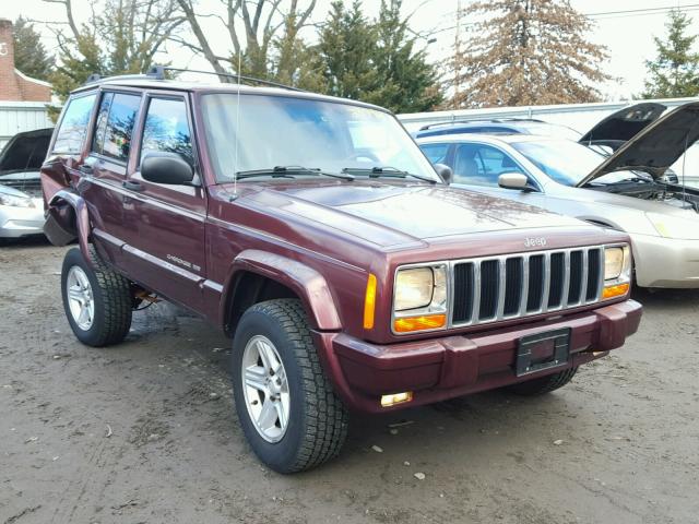 1J4FF68S3YL139111 - 2000 JEEP CHEROKEE L BURGUNDY photo 1