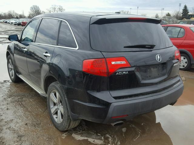 2HNYD2H27BH549406 - 2011 ACURA MDX BLACK photo 3