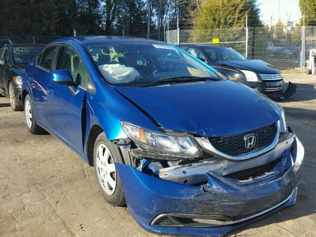 2HGFB2F52DH592913 - 2013 HONDA CIVIC LX BLUE photo 1