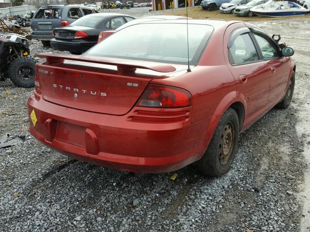 1B3EL56T13N585031 - 2003 DODGE STRATUS ES RED photo 4