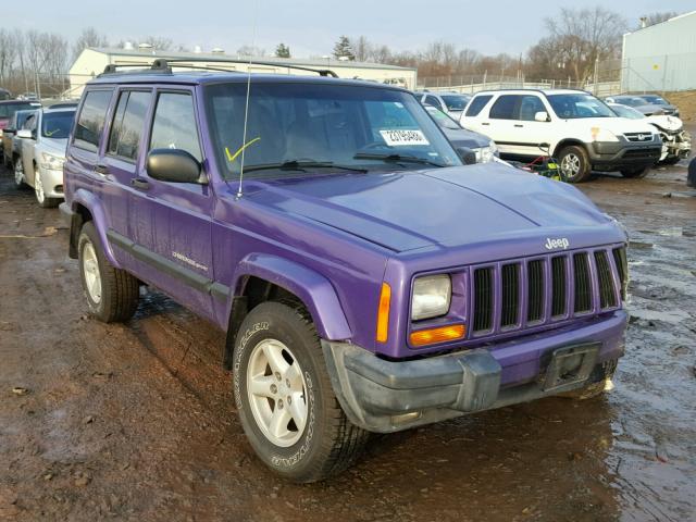 1J4FF48S9YL259936 - 2000 JEEP CHEROKEE S PURPLE photo 1