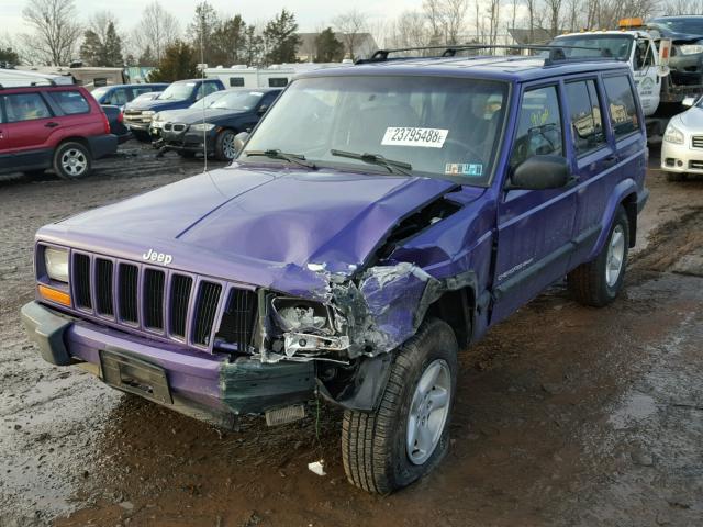 1J4FF48S9YL259936 - 2000 JEEP CHEROKEE S PURPLE photo 2