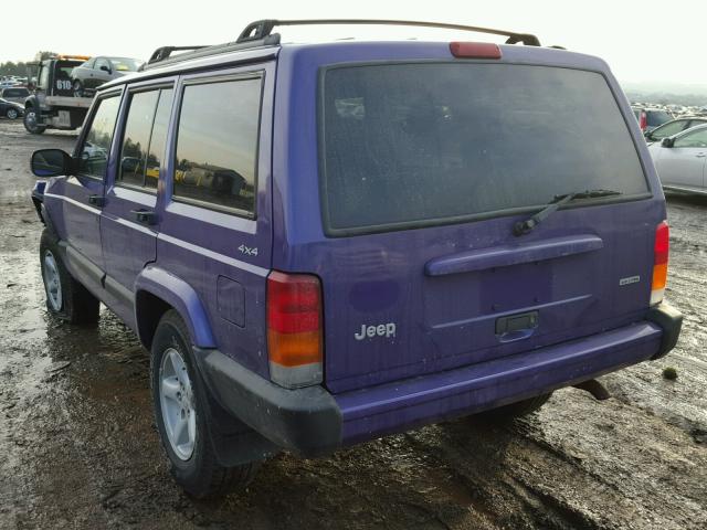 1J4FF48S9YL259936 - 2000 JEEP CHEROKEE S PURPLE photo 3