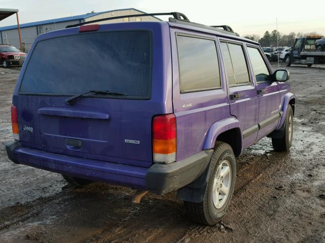 1J4FF48S9YL259936 - 2000 JEEP CHEROKEE S PURPLE photo 4