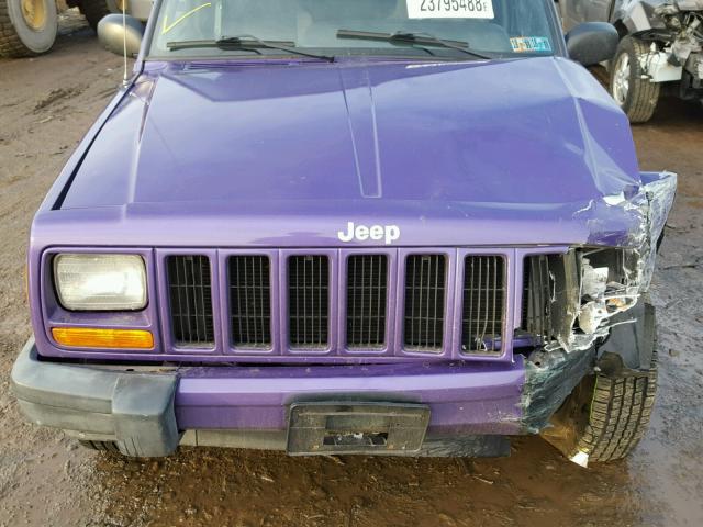 1J4FF48S9YL259936 - 2000 JEEP CHEROKEE S PURPLE photo 7