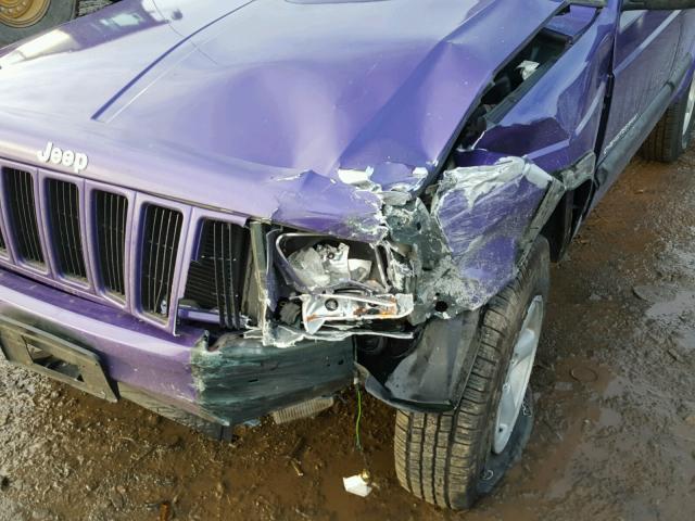 1J4FF48S9YL259936 - 2000 JEEP CHEROKEE S PURPLE photo 9