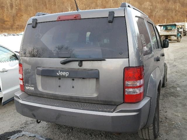 1C4PJMAK5CW131722 - 2012 JEEP LIBERTY SP GRAY photo 4