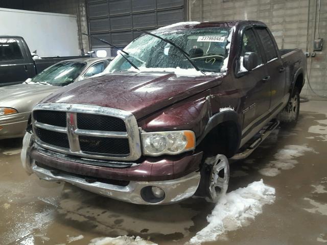 1D7HU18D64S635891 - 2004 DODGE RAM 1500 S BURGUNDY photo 2