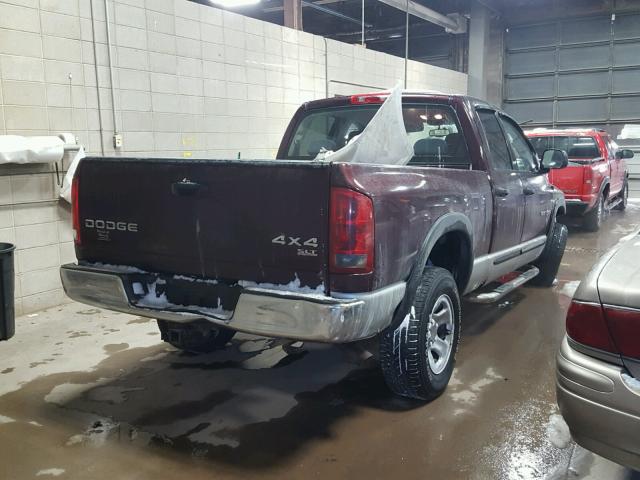 1D7HU18D64S635891 - 2004 DODGE RAM 1500 S BURGUNDY photo 4