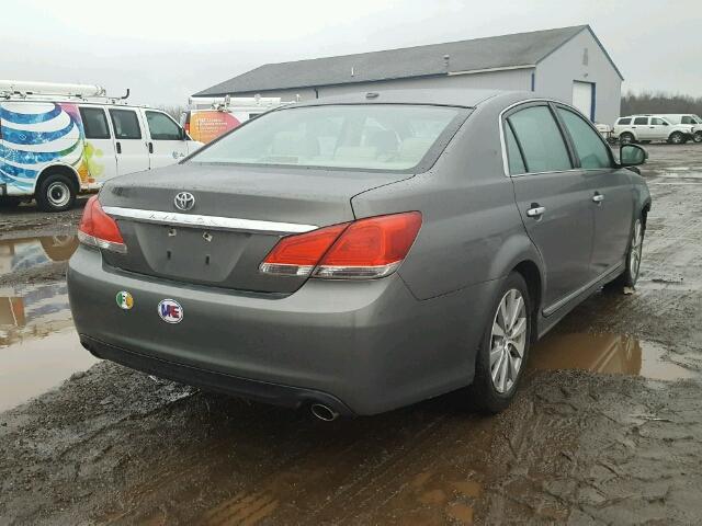 4T1BK3DB9BU432836 - 2011 TOYOTA AVALON BAS GRAY photo 4