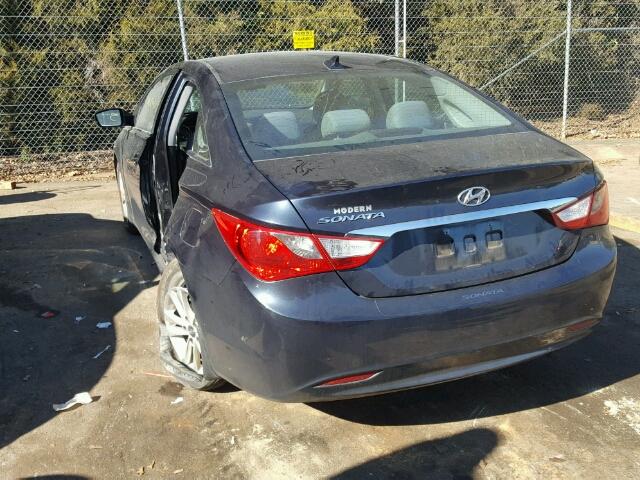 5NPEB4AC9DH557854 - 2013 HYUNDAI SONATA GLS BLUE photo 3