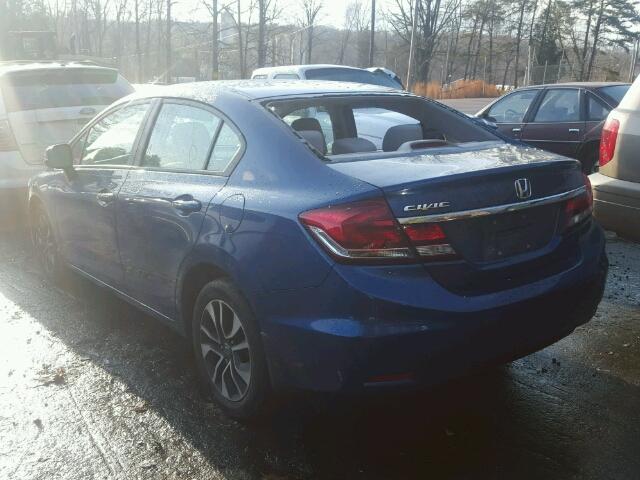 2HGFB2F80DH541002 - 2013 HONDA CIVIC EX ლურჯი ფოტო 3