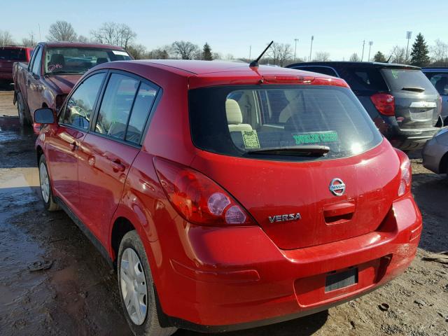 3N1BC1CP1AL456871 - 2010 NISSAN VERSA S RED photo 3