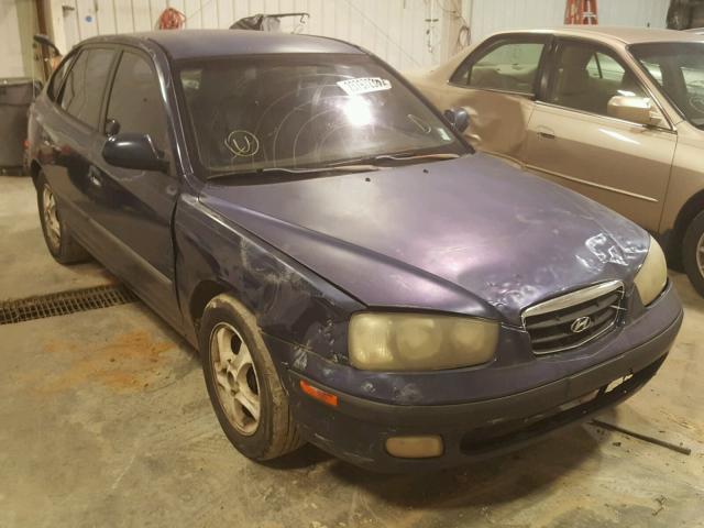 KMHDN55D92U064962 - 2002 HYUNDAI ELANTRA GL BLUE photo 1