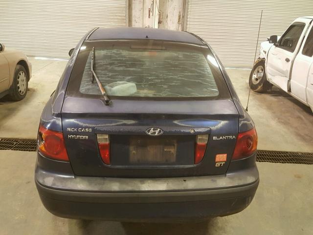 KMHDN55D92U064962 - 2002 HYUNDAI ELANTRA GL BLUE photo 10