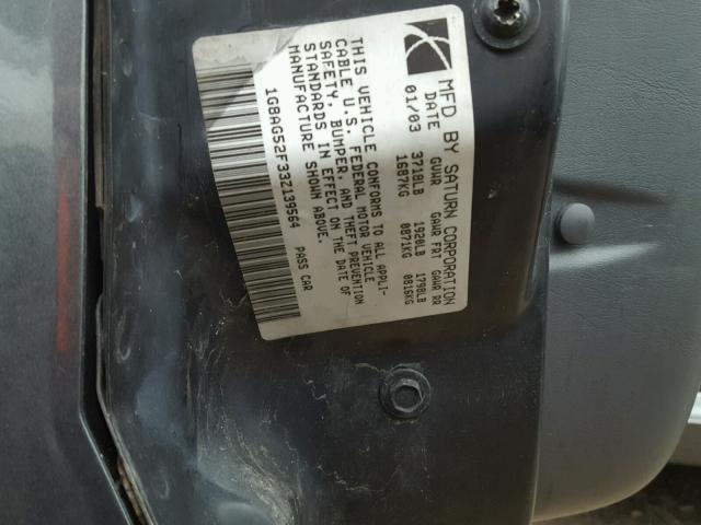 1G8AJ52F84Z192229 - 2004 SATURN ION LEVEL GRAY photo 10