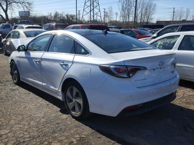 KMHE34L18HA053944 - 2017 HYUNDAI SONATA HYB WHITE photo 3