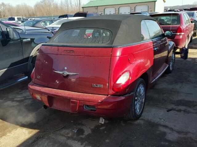 3C3HY75S76T346612 - 2006 CHRYSLER PT CRUISER RED photo 4