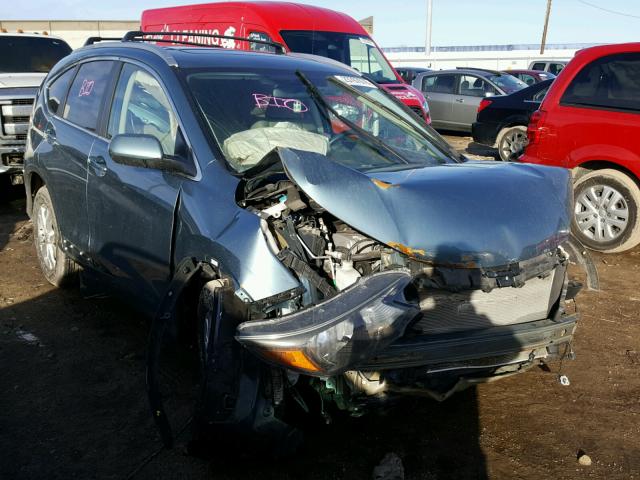 5J6RM4H74DL015667 - 2013 HONDA CR-V EXL BLUE photo 1