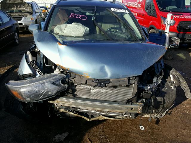 5J6RM4H74DL015667 - 2013 HONDA CR-V EXL BLUE photo 9