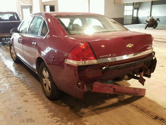 2G1WB55K969398487 - 2006 CHEVROLET IMPALA LS RED photo 3