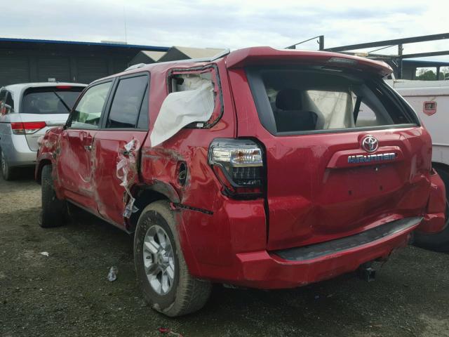 JTEBU5JR6H5448129 - 2017 TOYOTA 4RUNNER SR RED photo 9