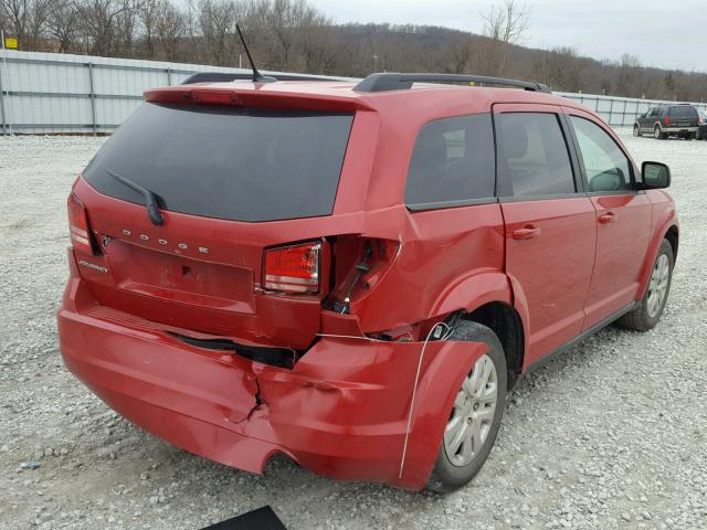 3C4PDCAB8HT648446 - 2017 DODGE JOURNEY SE RED photo 4