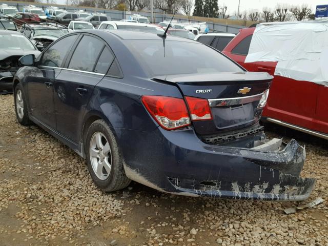 1G1PF5S92B7186410 - 2011 CHEVROLET CRUZE LT BLUE photo 3