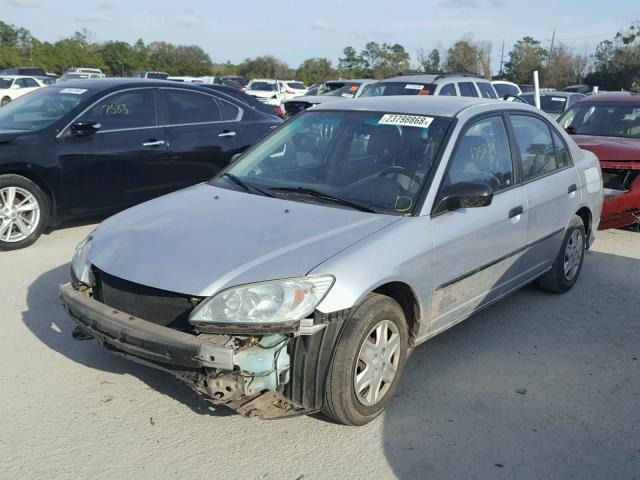 2HGES163X4H563759 - 2004 HONDA CIVIC DX V SILVER photo 2