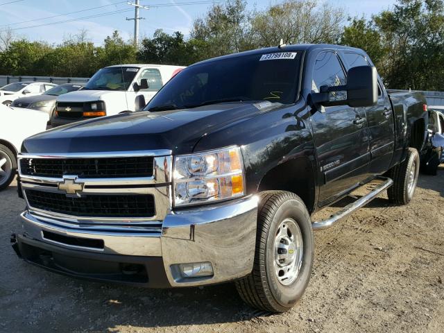 1GCHK23627F543365 - 2007 CHEVROLET SILVERADO BLACK photo 2