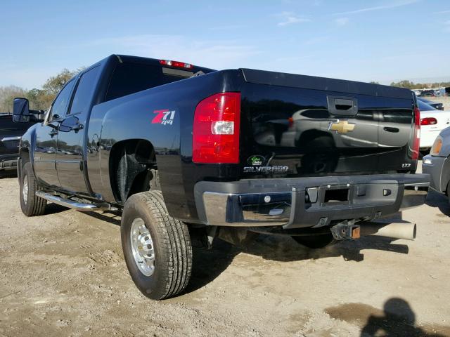 1GCHK23627F543365 - 2007 CHEVROLET SILVERADO BLACK photo 3