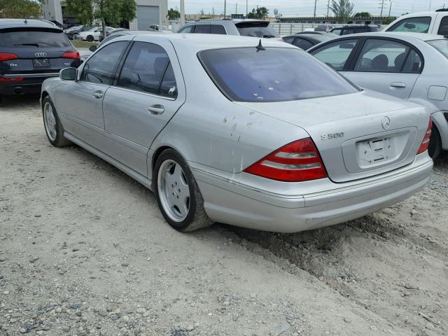 WDBNG75J31A223235 - 2001 MERCEDES-BENZ S 500 SILVER photo 3