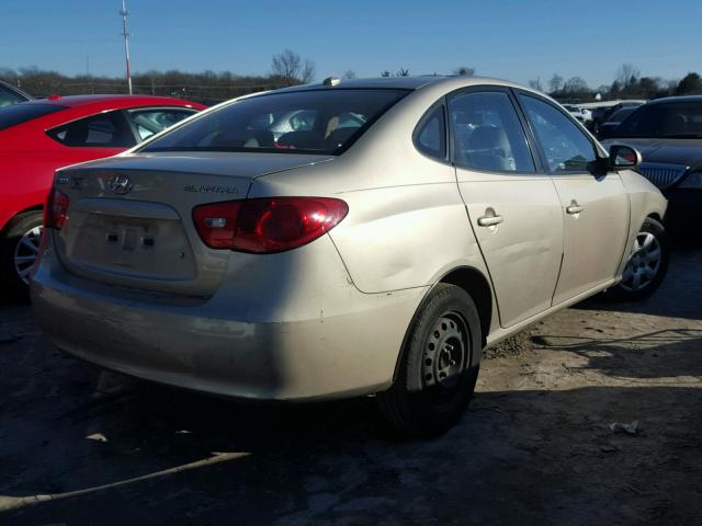 KMHDU46D68U560371 - 2008 HYUNDAI ELANTRA GL BEIGE photo 4