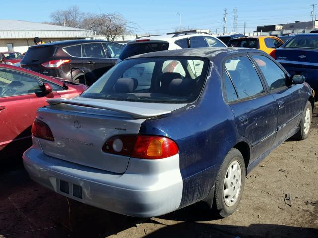 2T1BR12E62C581106 - 2002 TOYOTA COROLLA CE BLUE photo 4