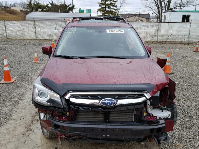 JF2SJAWC5HH424592 - 2017 SUBARU FORESTER 2 RED photo 9