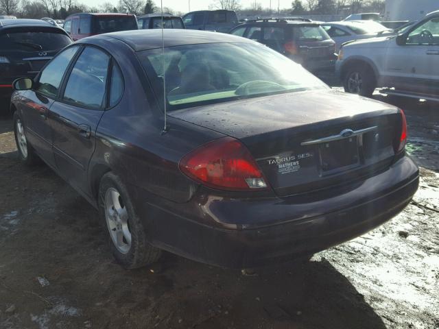 1FAHP55S71A149917 - 2001 FORD TAURUS SES RED photo 3