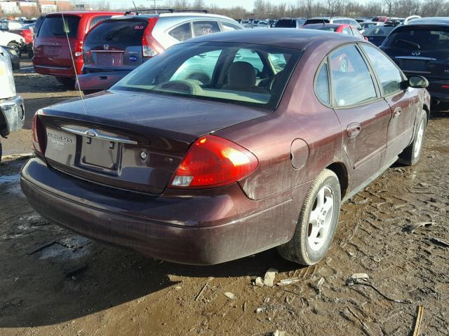 1FAHP55S71A149917 - 2001 FORD TAURUS SES RED photo 4