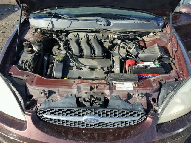 1FAHP55S71A149917 - 2001 FORD TAURUS SES RED photo 7