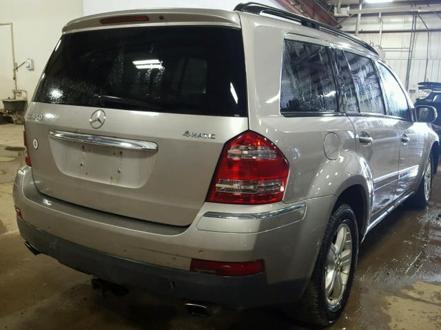 4JGBF71E97A110572 - 2007 MERCEDES-BENZ GL 450 4MA GOLD photo 4