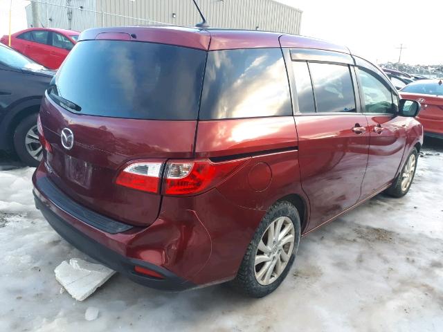 JM1CW2CL1C0122304 - 2012 MAZDA 5 RED photo 4