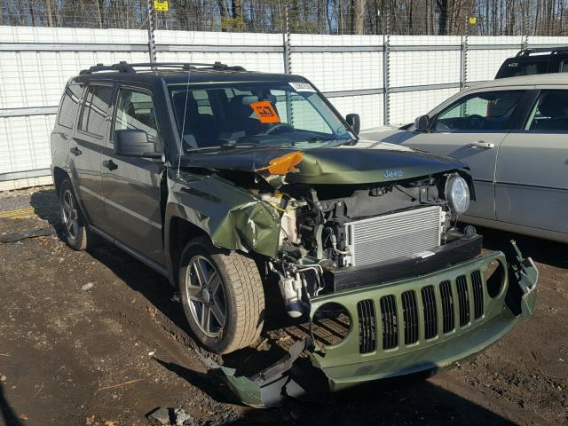 1J8FF28W88D516813 - 2008 JEEP PATRIOT SP GREEN photo 1