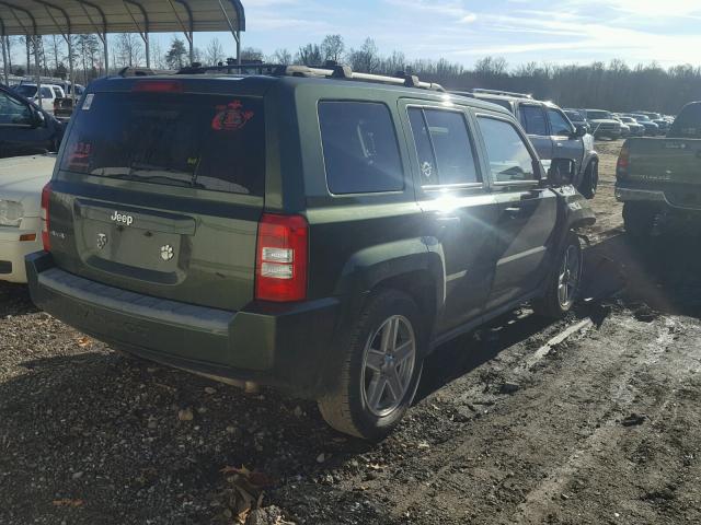 1J8FF28W88D516813 - 2008 JEEP PATRIOT SP GREEN photo 4