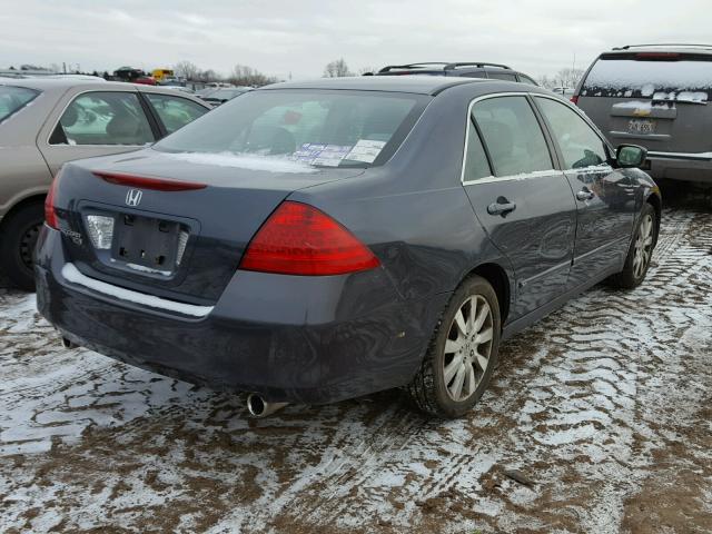 1HGCM66407A047470 - 2007 HONDA ACCORD SE GRAY photo 4