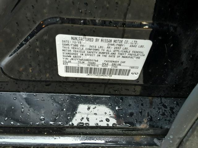 JN1CV7AR2GM250799 - 2016 INFINITI Q50 BASE Negro foto 10