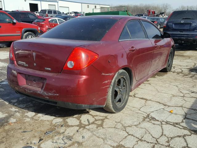 1G2ZA5E04A4120912 - 2010 PONTIAC G6 BURGUNDY photo 4