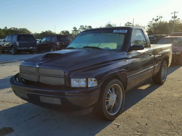 1B7HC16ZXSS320858 - 1995 DODGE RAM 1500 BLUE photo 2