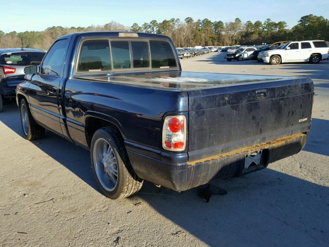 1B7HC16ZXSS320858 - 1995 DODGE RAM 1500 BLUE photo 3