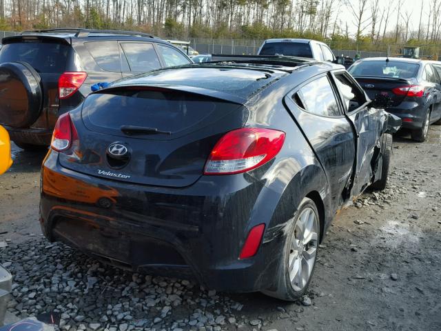 KMHTC6AD5DU163830 - 2013 HYUNDAI VELOSTER B BLACK photo 4