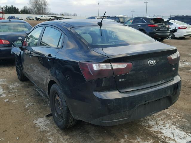 KNADM4A36E6408073 - 2014 KIA RIO LX Սև լուսանկար 3