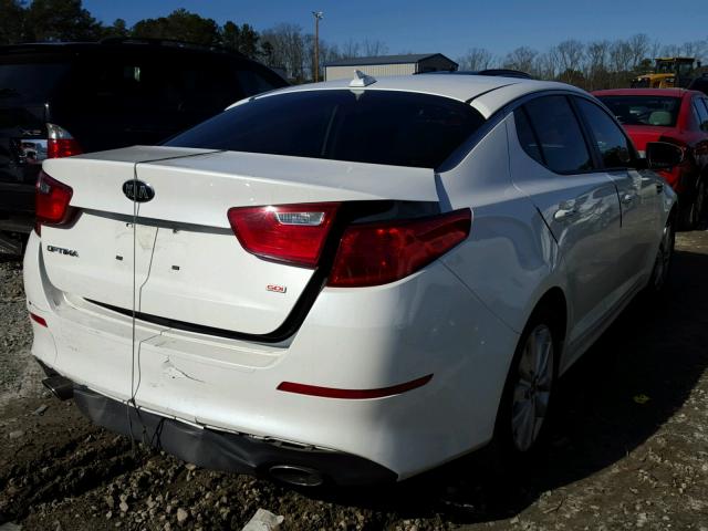 KNAGM4A76F5615294 - 2015 KIA OPTIMA LX WHITE photo 4